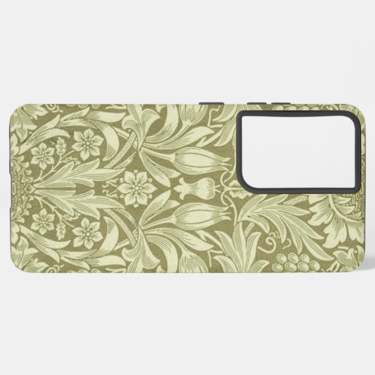 William Morris Zonnebloem Groene Bloem Samsung Galaxy Hoesje (Linkerkant)