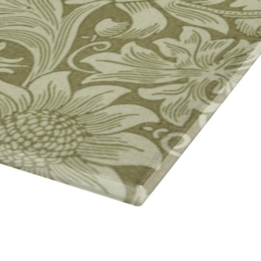 William Morris Zonnebloem Groene Bloem Snijplank (Hoek)