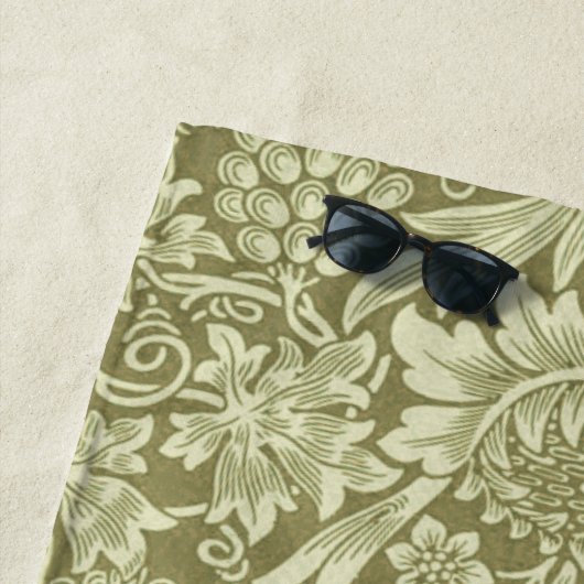 William Morris Zonnebloem Groene Bloem Strandlaken (In situ)