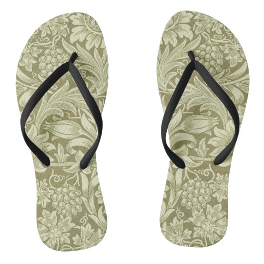 William Morris Zonnebloem Groene Bloem Teenslippers (Voetbed)