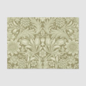 William Morris Zonnebloem Groene Bloem Tissuepapier (Voorkant)