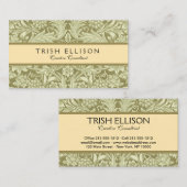 William Morris Zonnebloem Groene Bloem Visitekaartje (Voorkant / Achterkant)