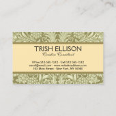 William Morris Zonnebloem Groene Bloem Visitekaartje (Achterkant)