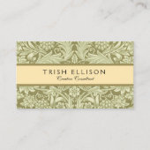 William Morris Zonnebloem Groene Bloem Visitekaartje (Voorkant)