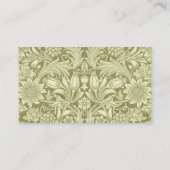 William Morris Zonnebloem Groene Bloem Visitekaartje (Achterkant)