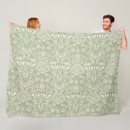 William Morris Zonnebloem Lichtgroen Fleece Deken