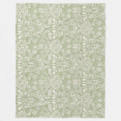 William Morris  Zonnebloem Lichtgroen Fleece Deken (Voorkant)