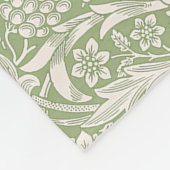 William Morris  Zonnebloem Lichtgroen Fleece Deken (Hoek)