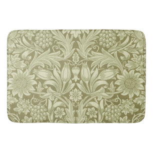 William Morris Zonnebloem Vintage Olijfgroene Dama Badmat