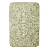 William Morris Zonnebloem Vintage Olijfgroene Dama Badmat (Voorkant Verticaal)