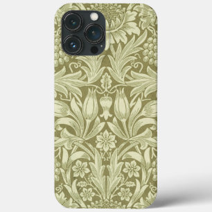 William Morris Zonnebloem Vintage Olijfgroene Dama Case-Mate iPhone Case