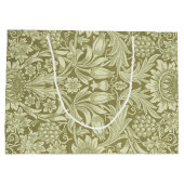 William Morris Zonnebloem Vintage Olijfgroene Dama Groot Cadeauzakje (Achterkant)