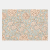 William Morris Zonnebloem Vintage Olijfgroene Dama Inpakpapier Vel (Voorkant 2)