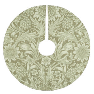William Morris Zonnebloem Vintage Olijfgroene Dama Kerstboom Rok
