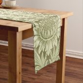 William Morris Zonnebloem Vintage Olijfgroene Dama Korte Tafelloper (Voorbeeld)