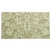 William Morris Zonnebloem Vintage Olijfgroene Dama Kussensloop (Voorkant-Rechts)
