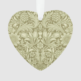William Morris Zonnebloem Vintage Olijfgroene Dama Ornament