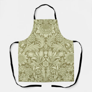 William Morris Zonnebloem Vintage Olijfgroene Dama Schort