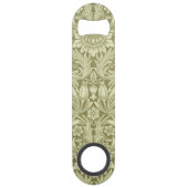 William Morris Zonnebloem Vintage Olijfgroene Dama Speed Flessenopener (Achterkant)
