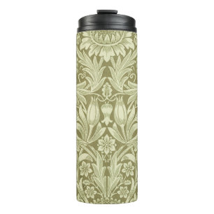 William Morris Zonnebloem Vintage Olijfgroene Dama Thermosbeker