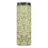 William Morris Zonnebloem Vintage Olijfgroene Dama Thermosbeker (Achterkant)