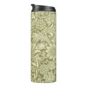 William Morris Zonnebloem Vintage Olijfgroene Dama Thermosbeker (Geroteerd rechts)