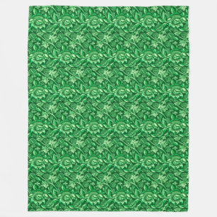 William Morris Zonnebloemen, Smaragdgroen Fleece Deken