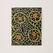 William Morris Zwart Bloem Kunstprint Ontwerp Legpuzzel (Verticaal)