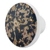 William * Morris Zwart en Goud Keramische Knop (Rechts)