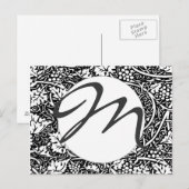 William Morris zwart-wit druivenrank patroon Briefkaart (Voorkant / Achterkant)
