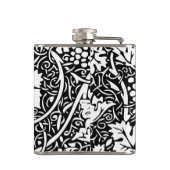 William Morris zwart-wit druivenrank patroon Heupfles (Achterkant)