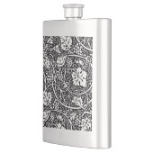 William Morris zwart-wit druivenrank patroon Heupfles (Links)