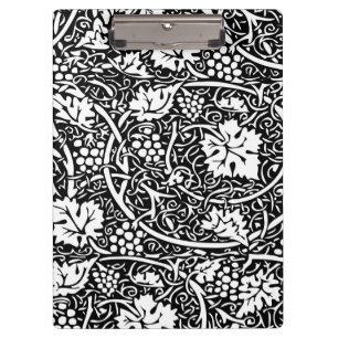 William Morris zwart-wit druivenrank patroon Klembord