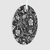 William Morris zwart-wit druivenrank patroon Ornament (voorkant)