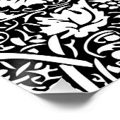 William Morris zwart-wit druivenrank patroon Perfect Poster (Hoek)