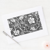 William Morris zwart-wit druivenrank patroon Rechthoekige Sticker (Envelop)