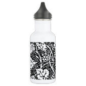 William Morris zwart-wit druivenrank patroon Waterfles (Links)