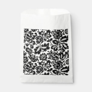 William Morris Zwart Wit Venetiaans Bloemmotief Bedankzakje