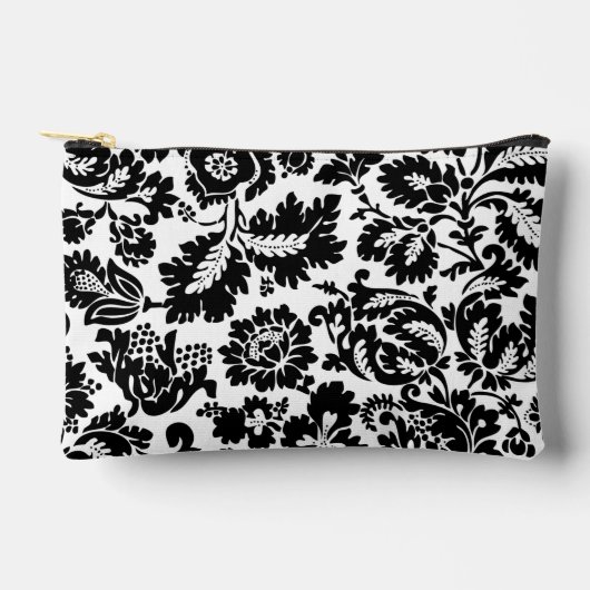 William Morris Zwart Wit Venetiaans Bloemmotief Etui (Voorkant)