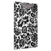 William Morris Zwart Wit Venetiaans Bloemmotief Klembord (Rechts)