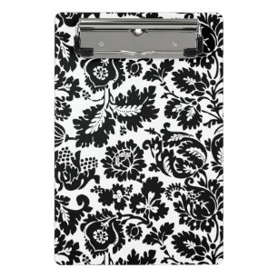 William Morris Zwart Wit Venetiaans Bloemmotief Mini Klembord