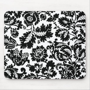 William Morris Zwart Wit Venetiaans Bloemmotief Muismat