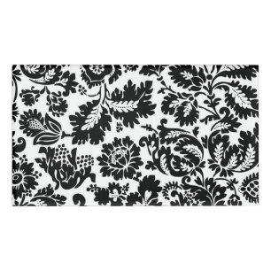 William Morris Zwart Witte Venetiaanse Bloempatroo Naambadge