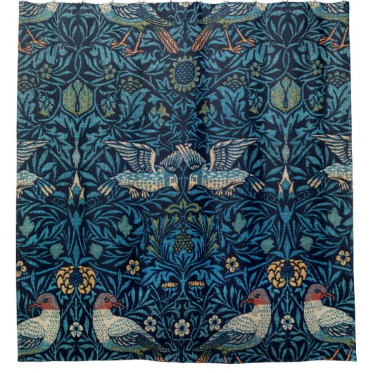 William Morris's (1834-1896) Het beroemde vogelpat Douchegordijn (Voorkant)