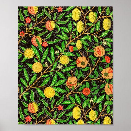 William Morris's achtergrond voor het fruitpatroon Poster (Voorkant)