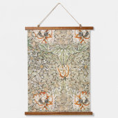 William Morris's beroemde Honeysuckle patroon Hangend Wandkleed (Voorkant)