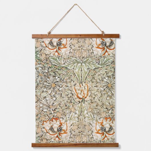 William Morris's beroemde Honeysuckle patroon Hangend Wandkleed (Voorkant)