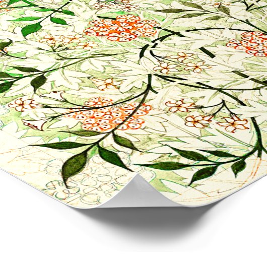 William Morris's beroemde Jasmijnpatroon Poster (Hoek)