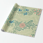 William Morris's beroemde patroon van Larkspur Cadeaupapier (Uitgerold)