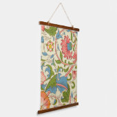 William Morris's beroemde patroon van Lodden Hangend Wandkleed (Gebogen)